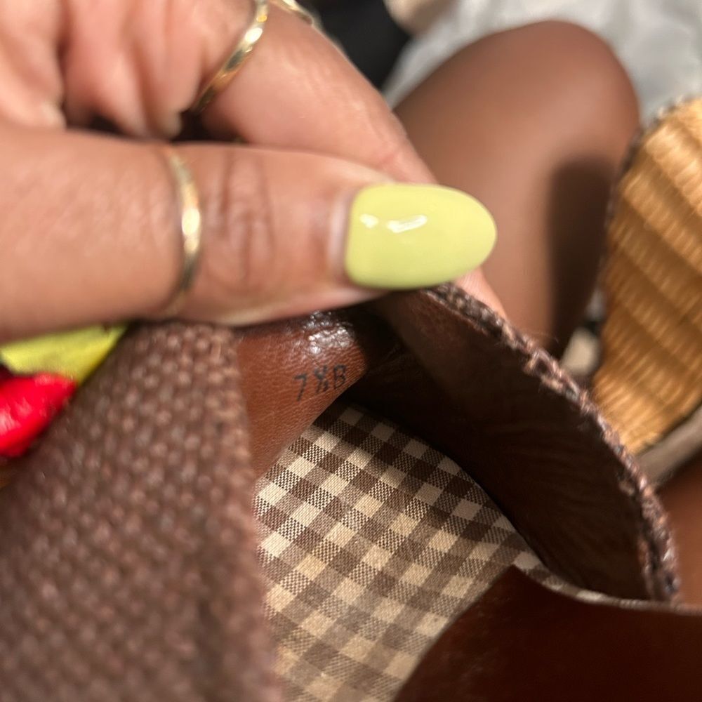 Zalo pepper and carrot Wicker Wedge Sandals ~ picnic fun - Picture 5 of 5
